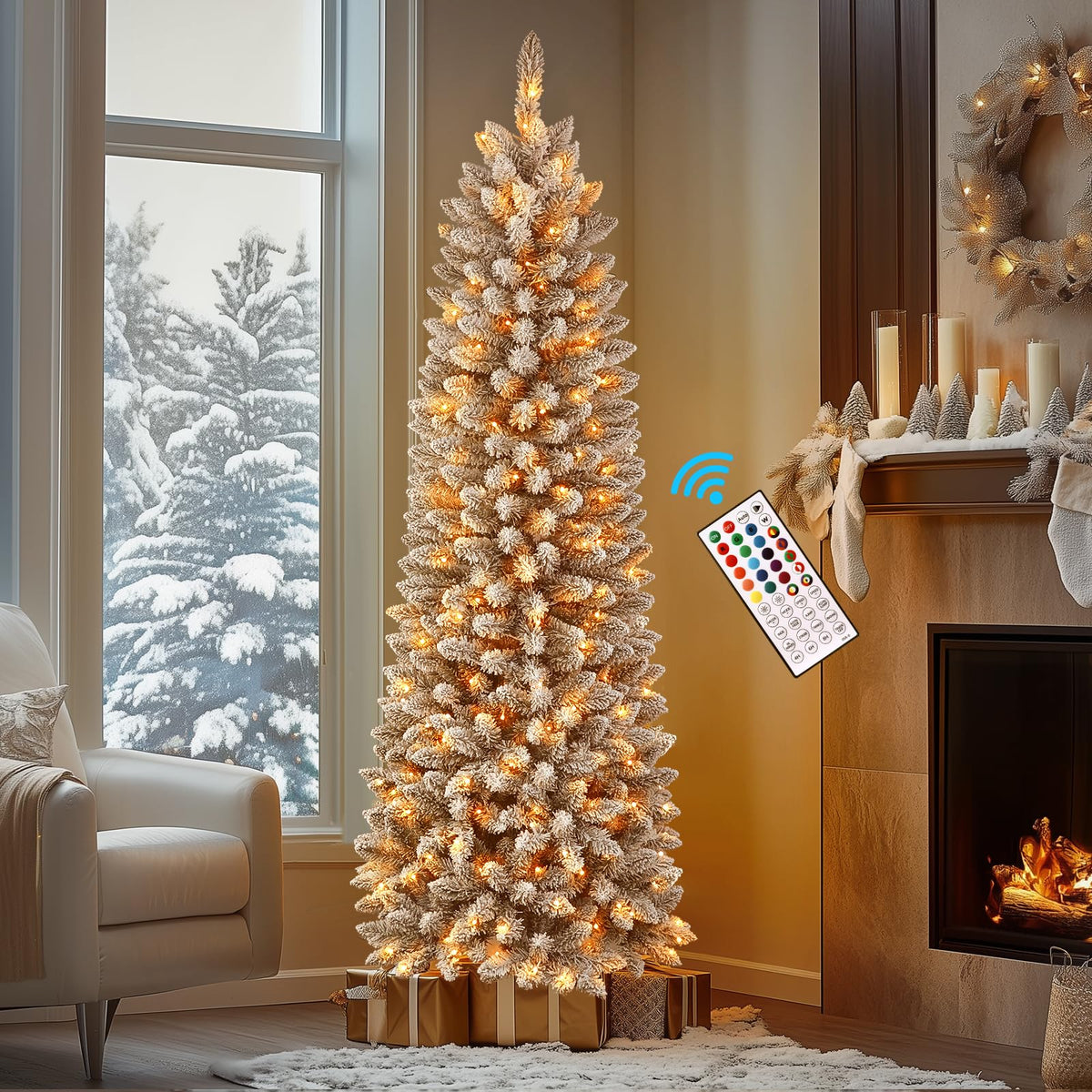 How to Decorate Slim Pencil Christmas Trees?