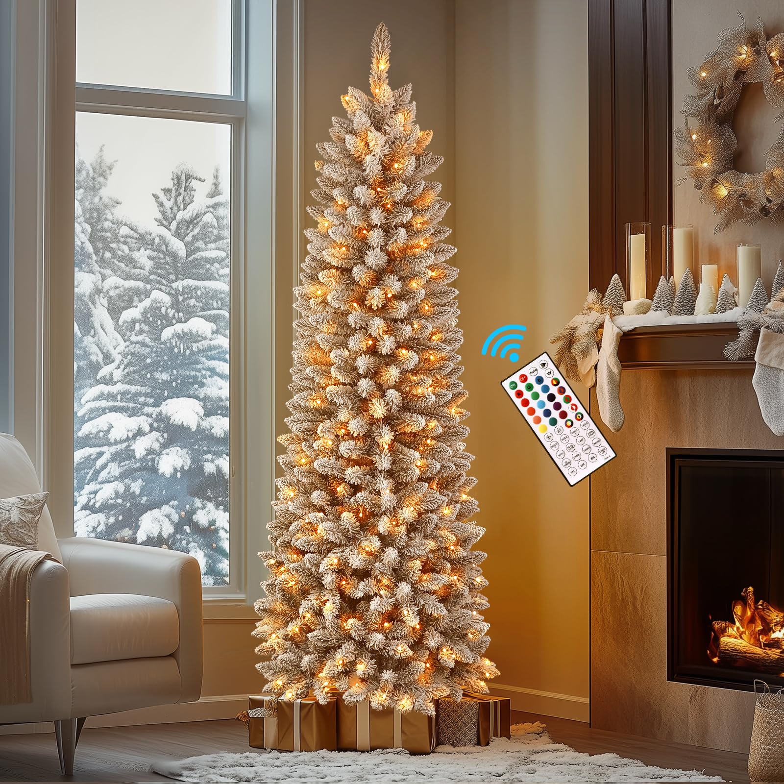 How to Decorate Slim Pencil Christmas Trees?