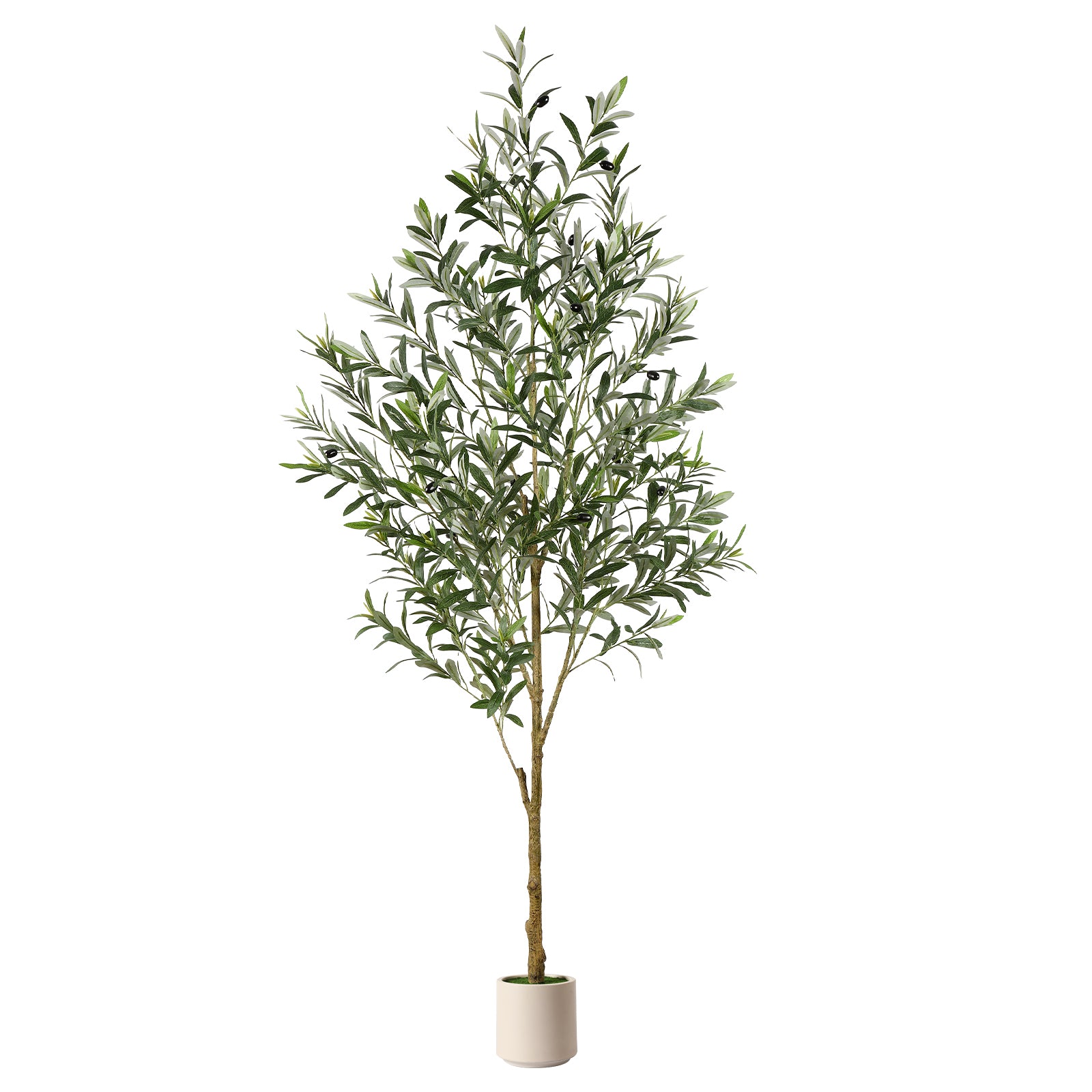6FT Artificial Olive Trees with White Planter - SHareconn