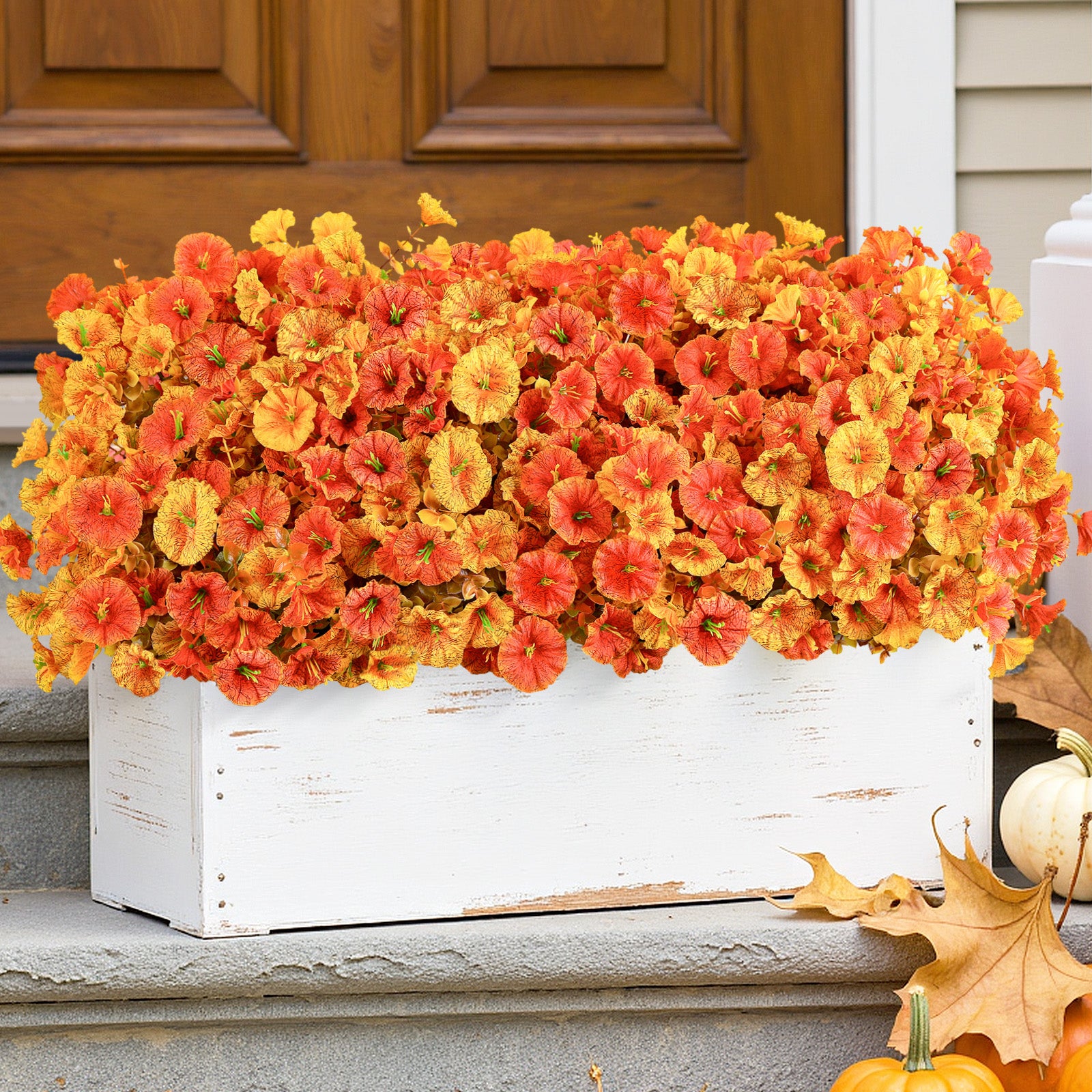 20 Bundles Outdoors Autumn UV Resistant Silk Colorful Morning Glory Realistic Faux Flowers