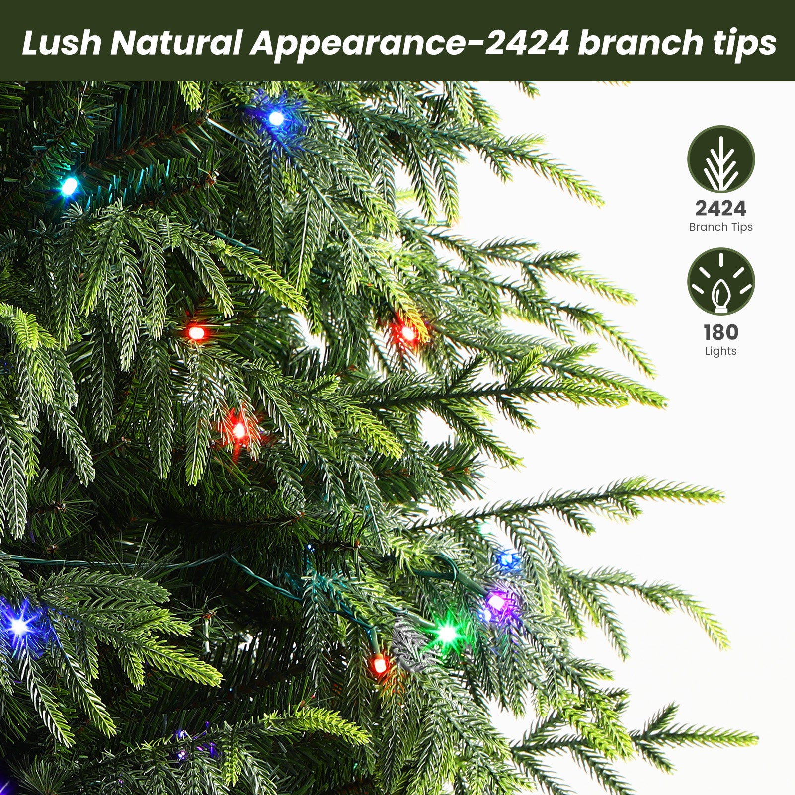 4ft Norfolk Pine Christmas Trees with RGB Lights