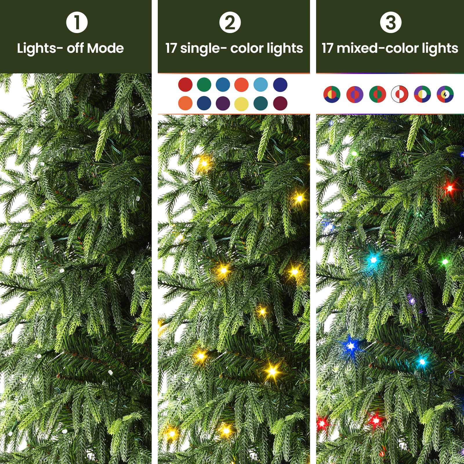 6ft Norfolk Pine Christmas Trees with RGB Lights