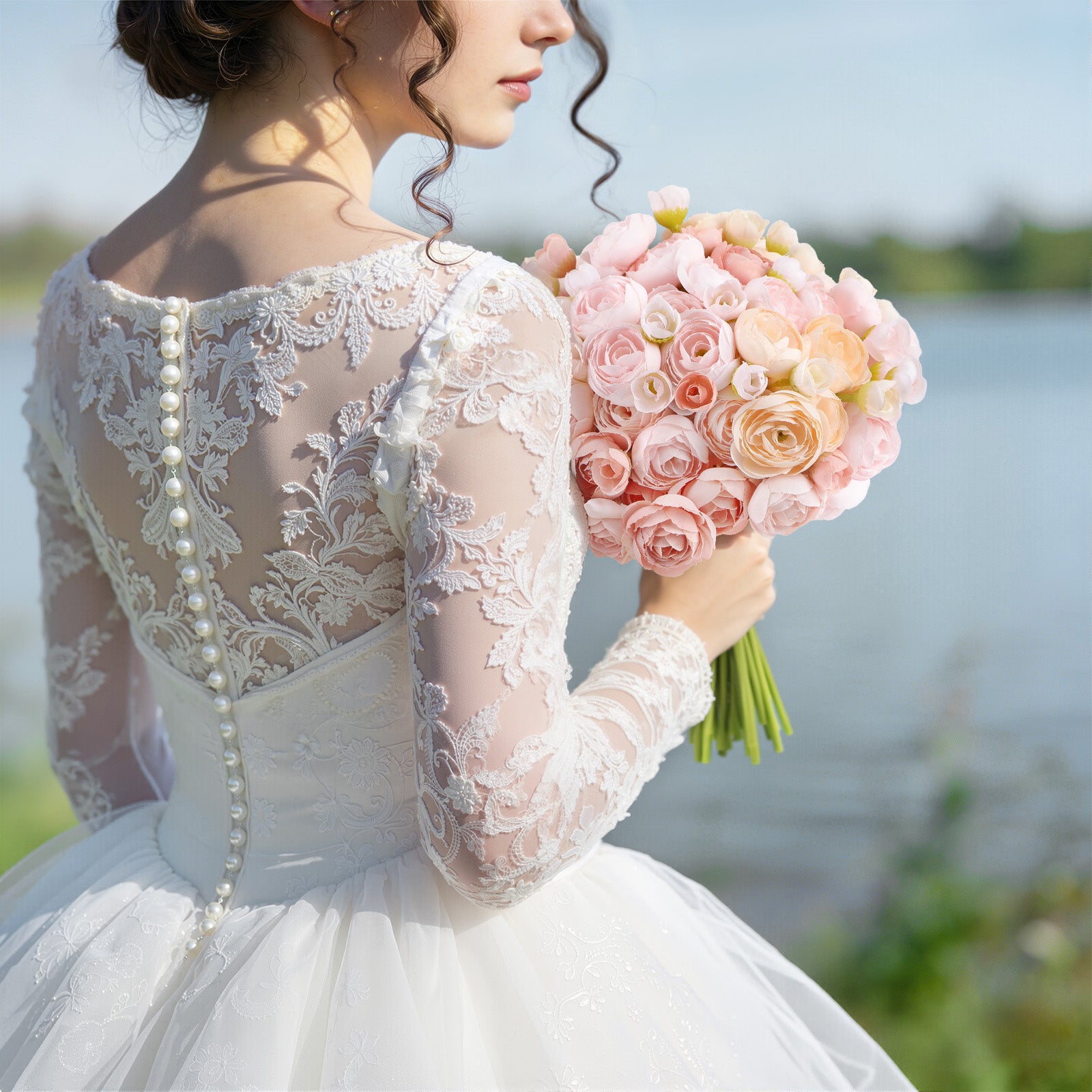 30Pcs Ranunculus Artificial Flowers Faux Silk Mini Ranunculus