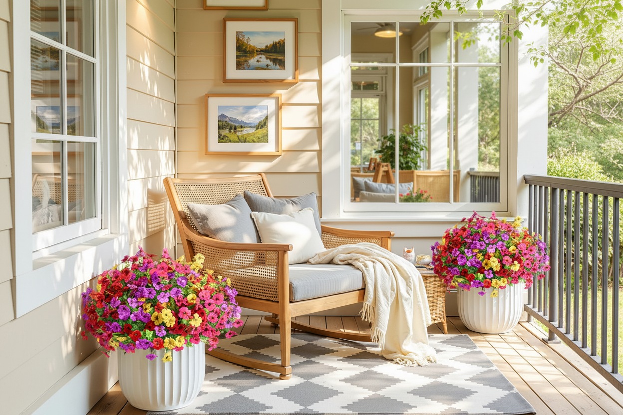 仿真花门廊场景