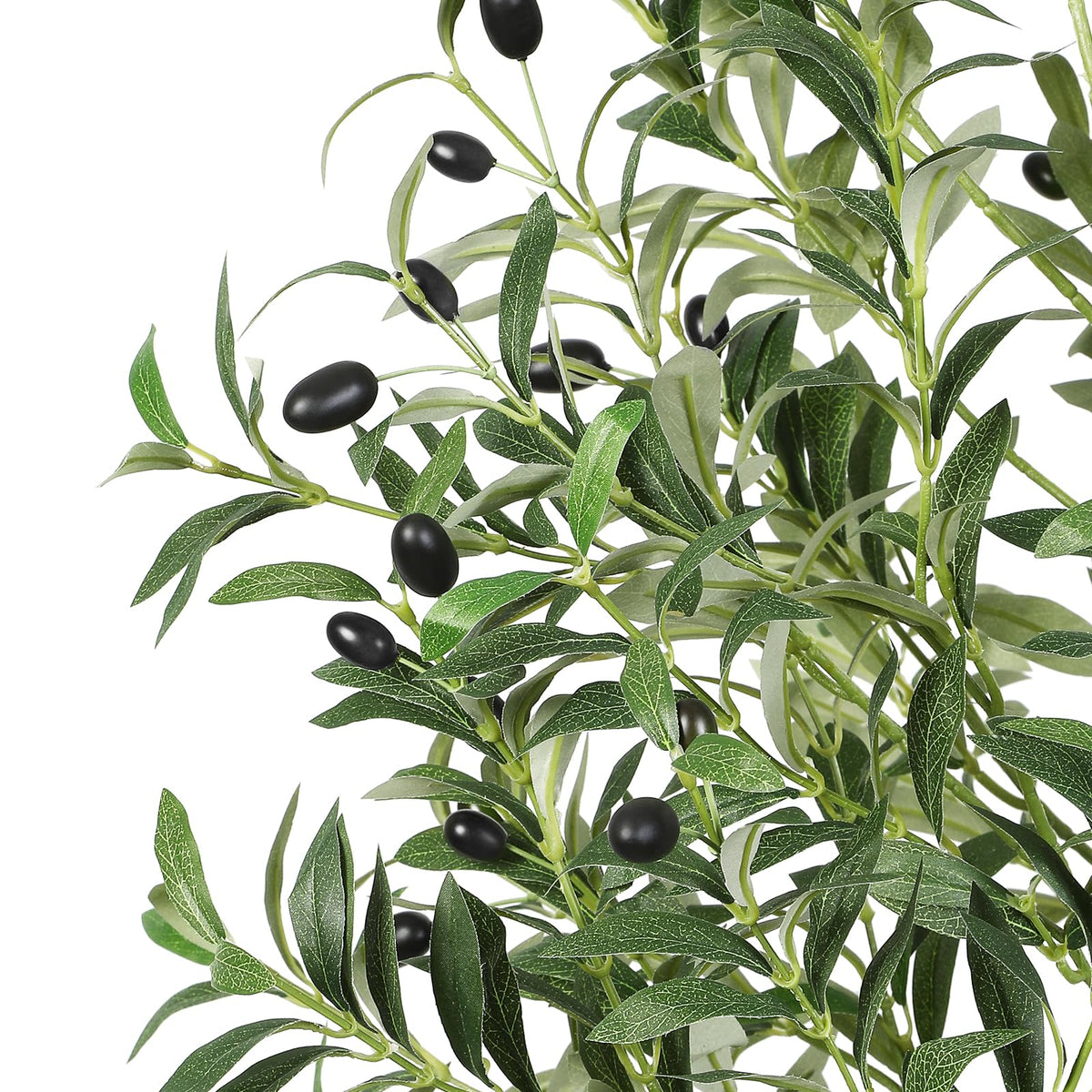 6FT Artificial Olive Tree Tall Lifelike Faux Silk Plant with White Pot(72" in)