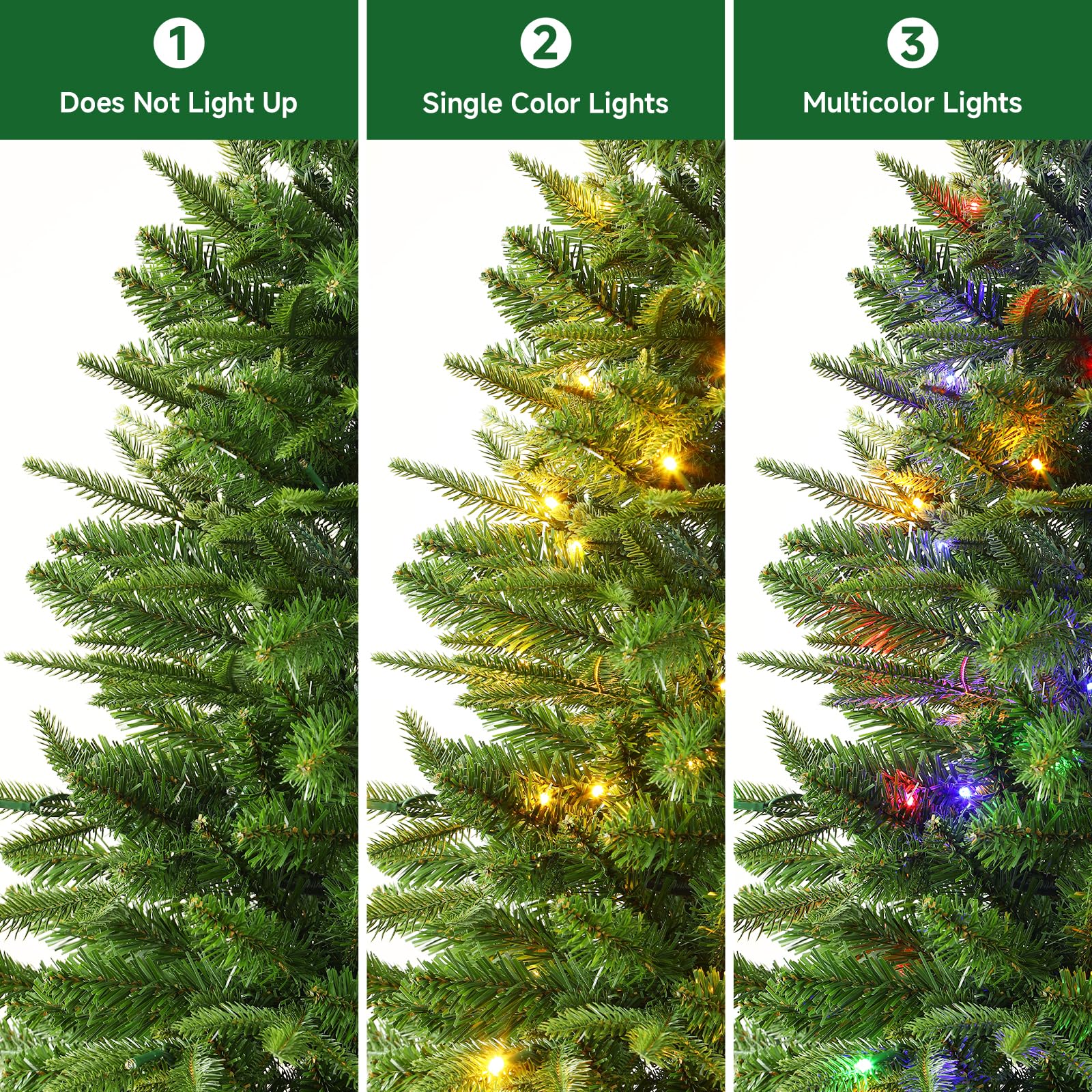 Small Mini Prelit Artificial Christmas Tree with Color LED Lights