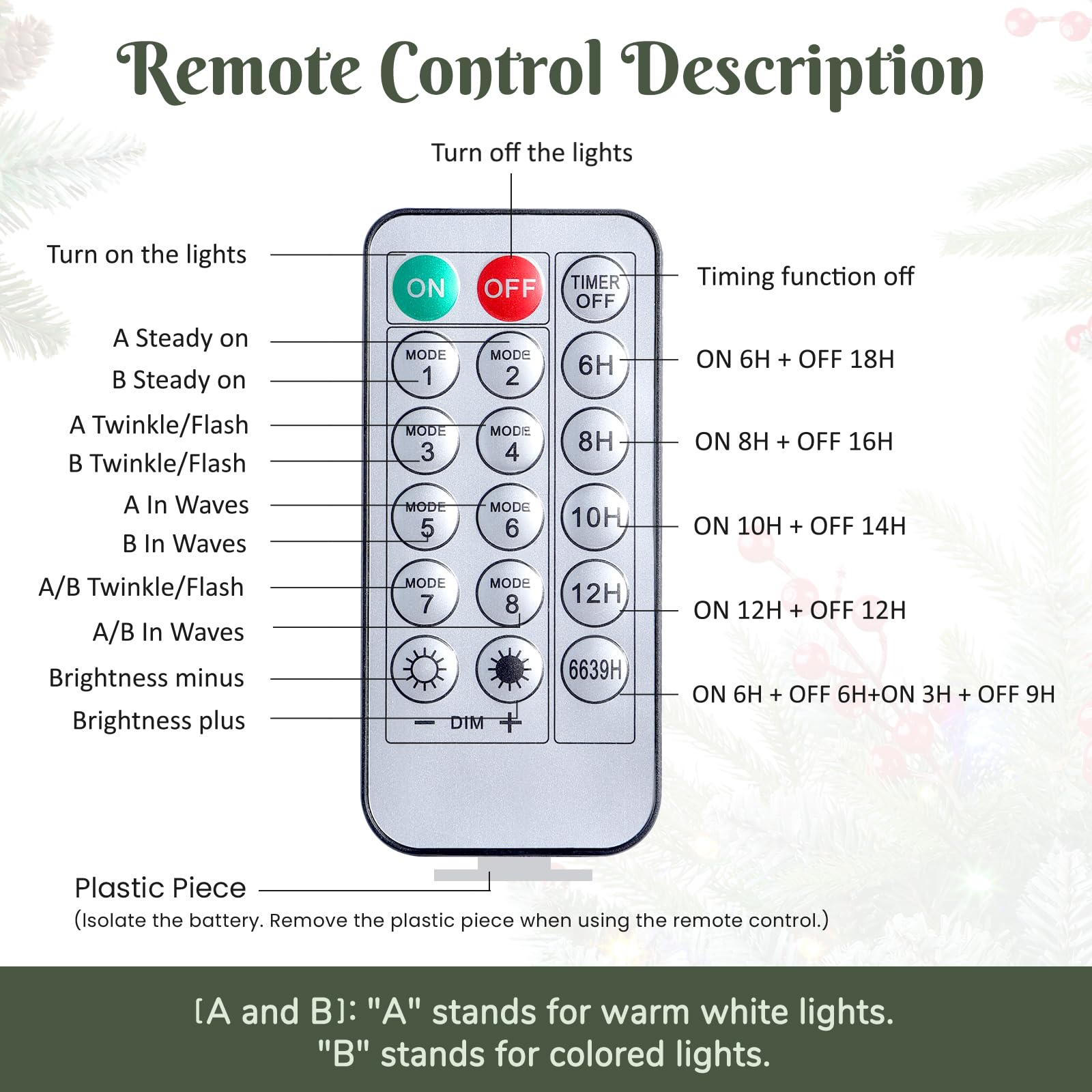 24.5 Inch Lighted Outdoor Christmas Tree with Remote