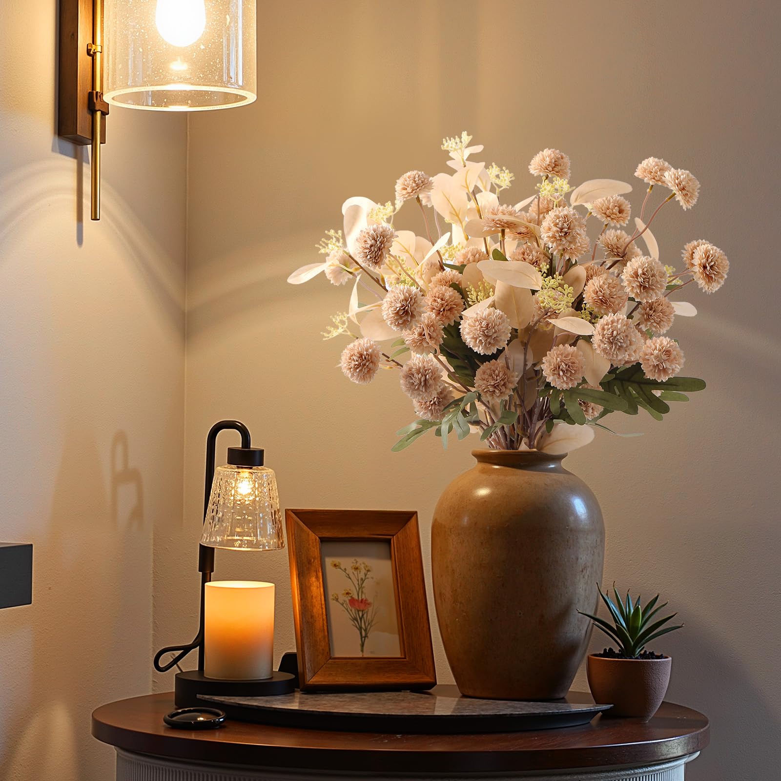 Artificial Pompon Chrysanthemum-Beige,16PCS/32PCS - SHareconn