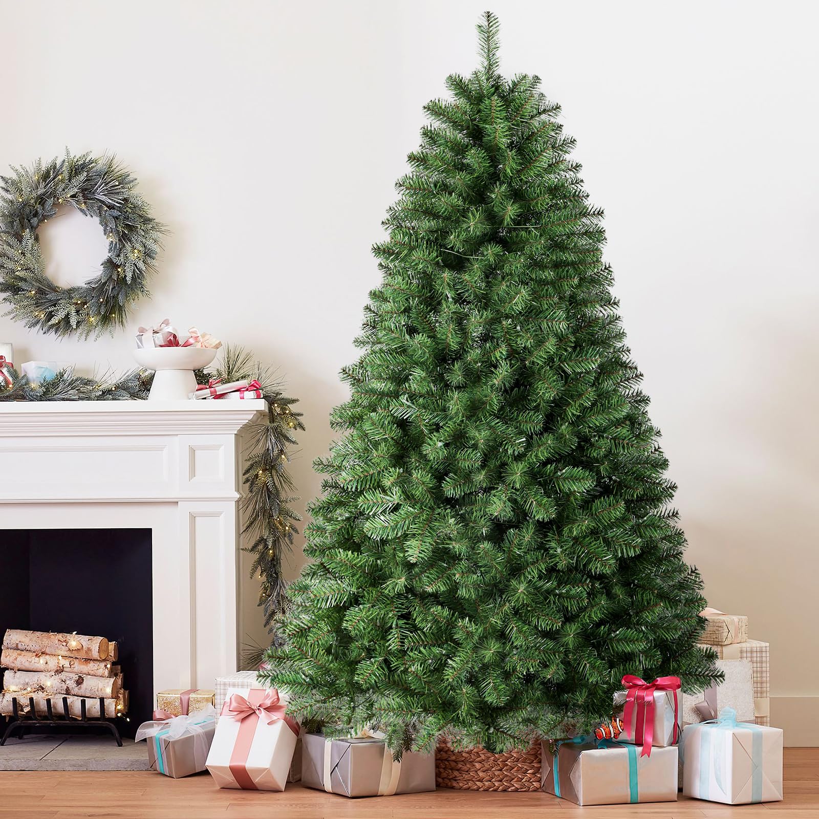 6ft Prelit 250 Warm White Lights Artificial Christmas Tree