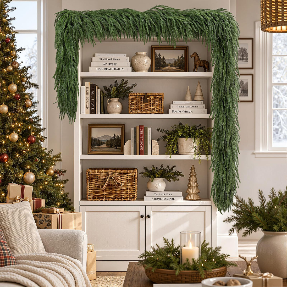 6ft/9ft Artificial Norfolk Christmas Garland