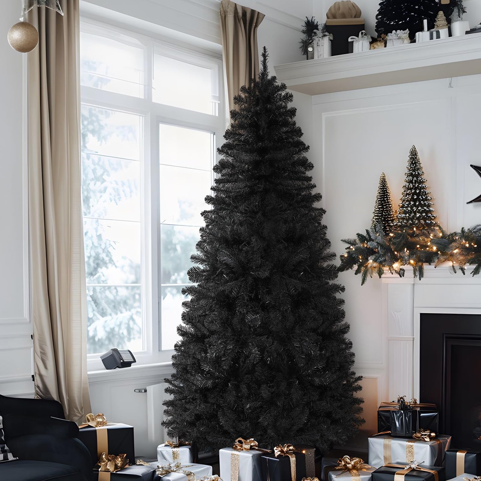 4ft Prelit Warm White Lights Premium Artificial Hinged Christmas Tree - SHareconn