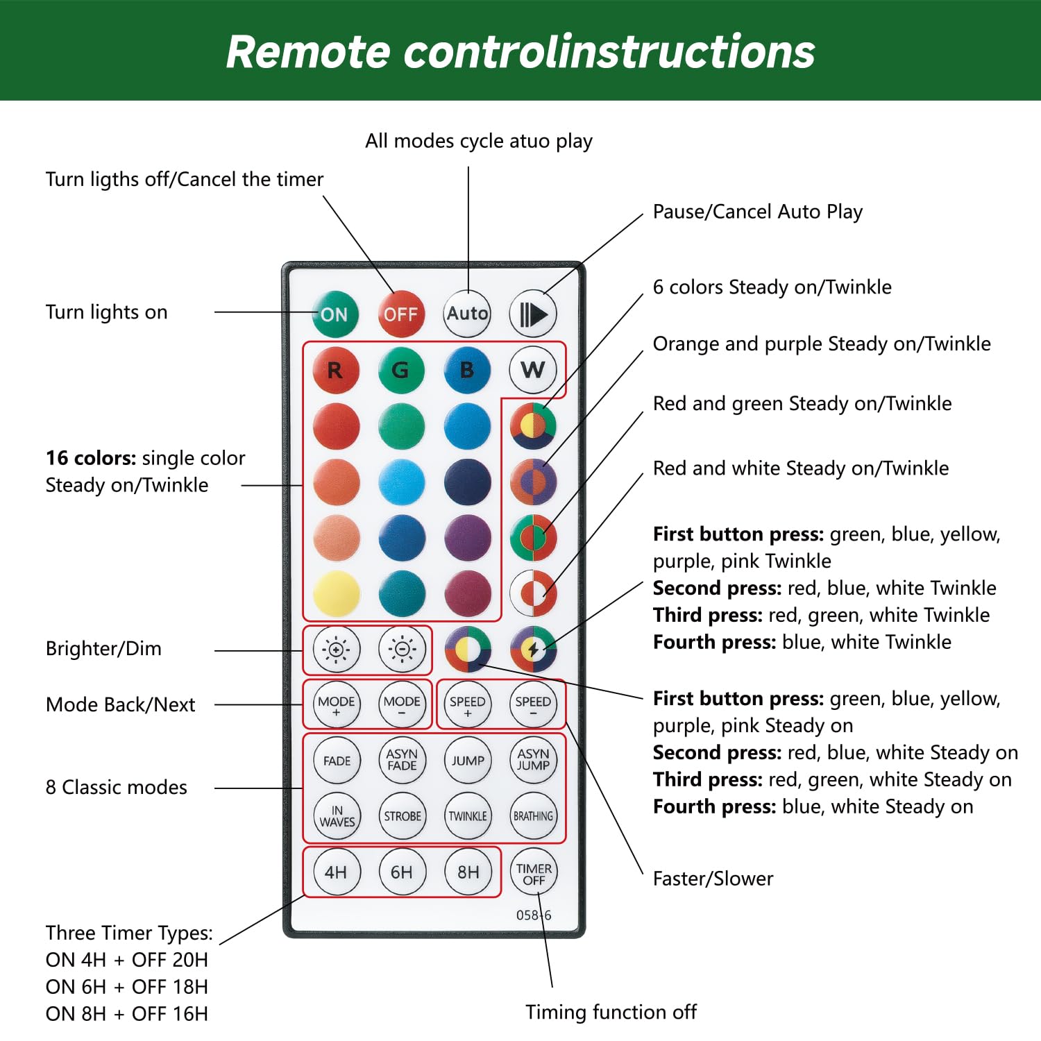 6ft Prelit RGB Lights Artificial Hinged Christmas Tree with Remote Control - SHareconn