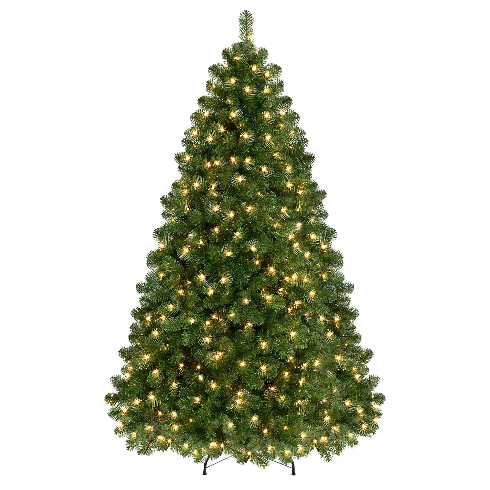Prelit Premium Artificial Warm White Lights Hinged Christmas Tree - SHareconn