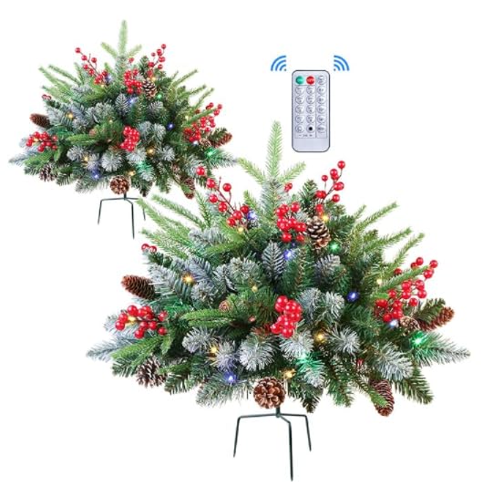18 Inch Lighted Outdoor Christmas Tree with Remote - SHareconn