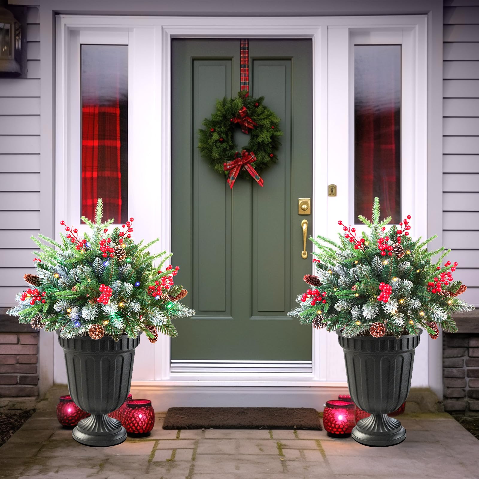 18 Inch Lighted Outdoor Christmas Tree with Remote - SHareconn