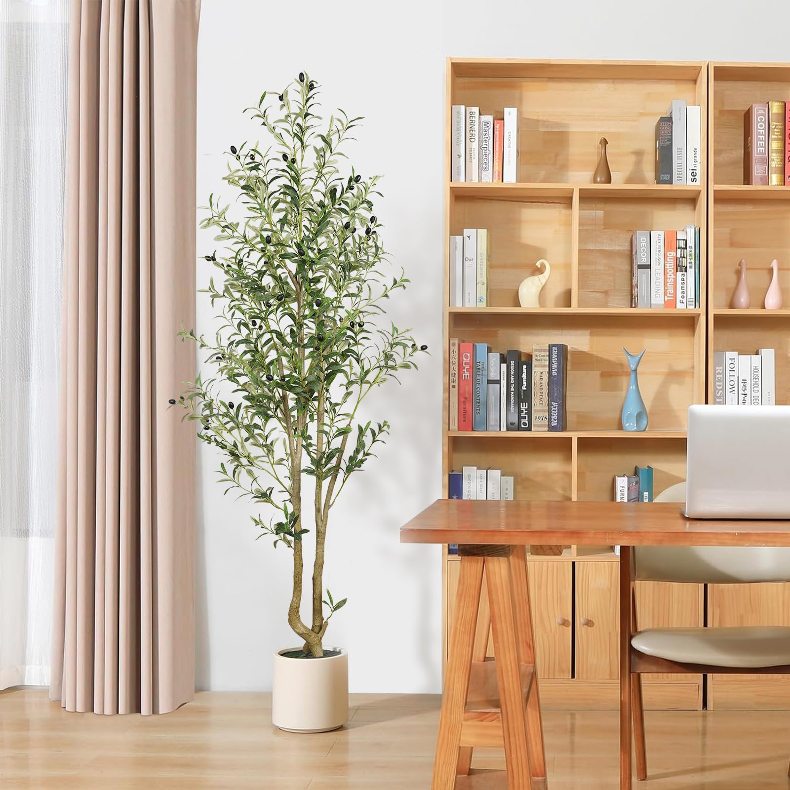 6ft Artificial Olive Tree Lifelike Faux Silk Plant - SHareconn