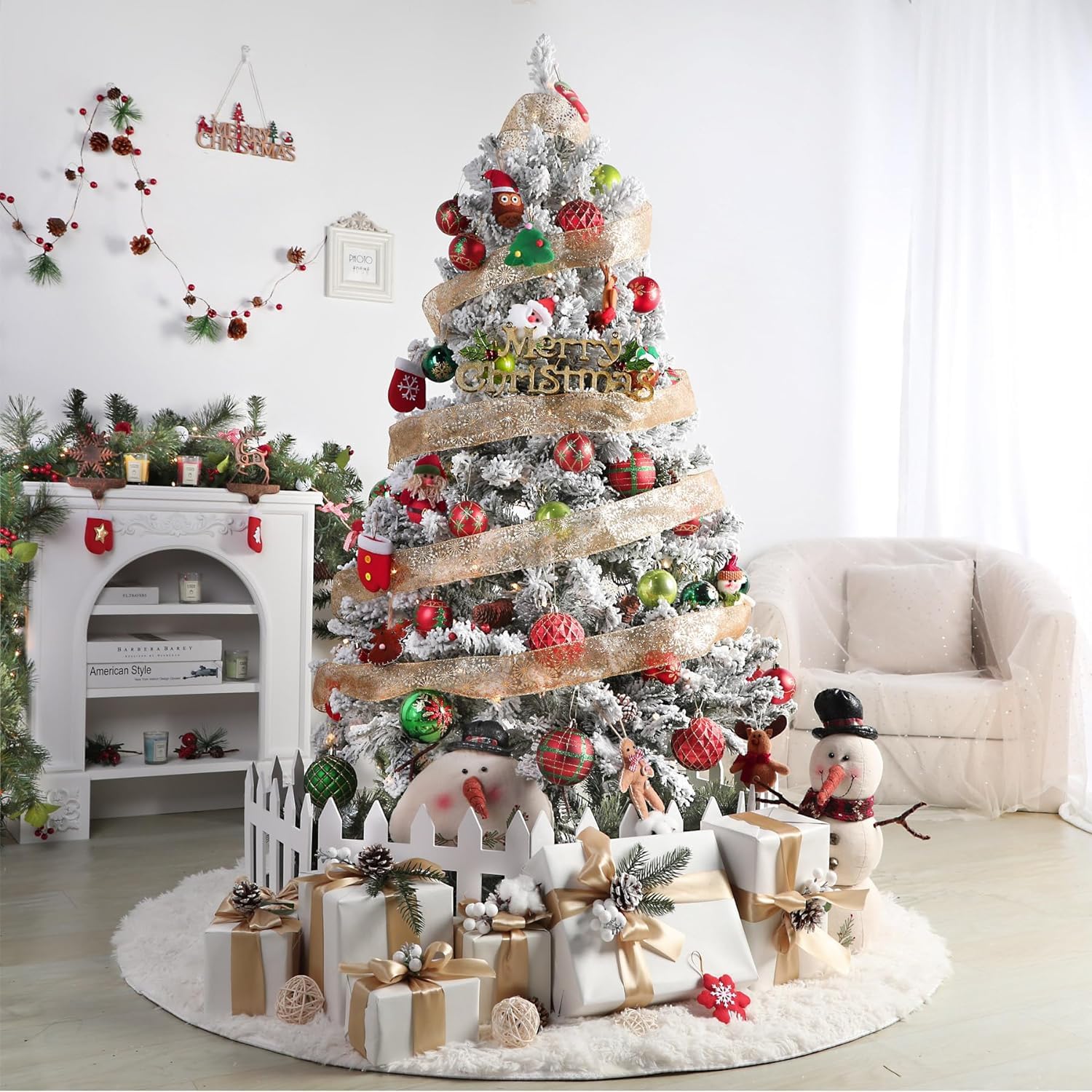 30ct 2.36 Inch Red & Green Gold Christmas Tree Balls Ornaments - SHareconn