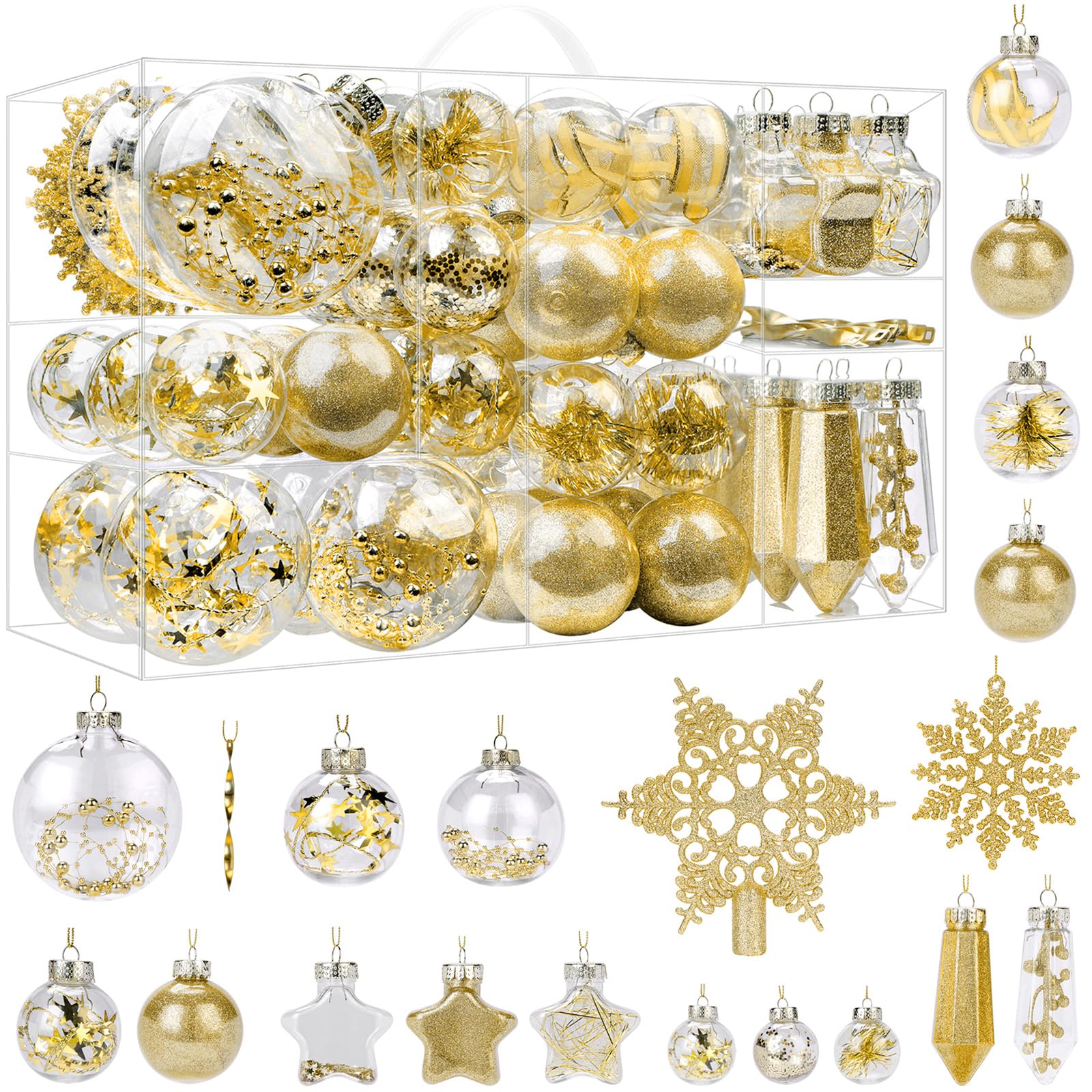 86PCS Glod Christmas Balls Ornaments Set - SHareconn