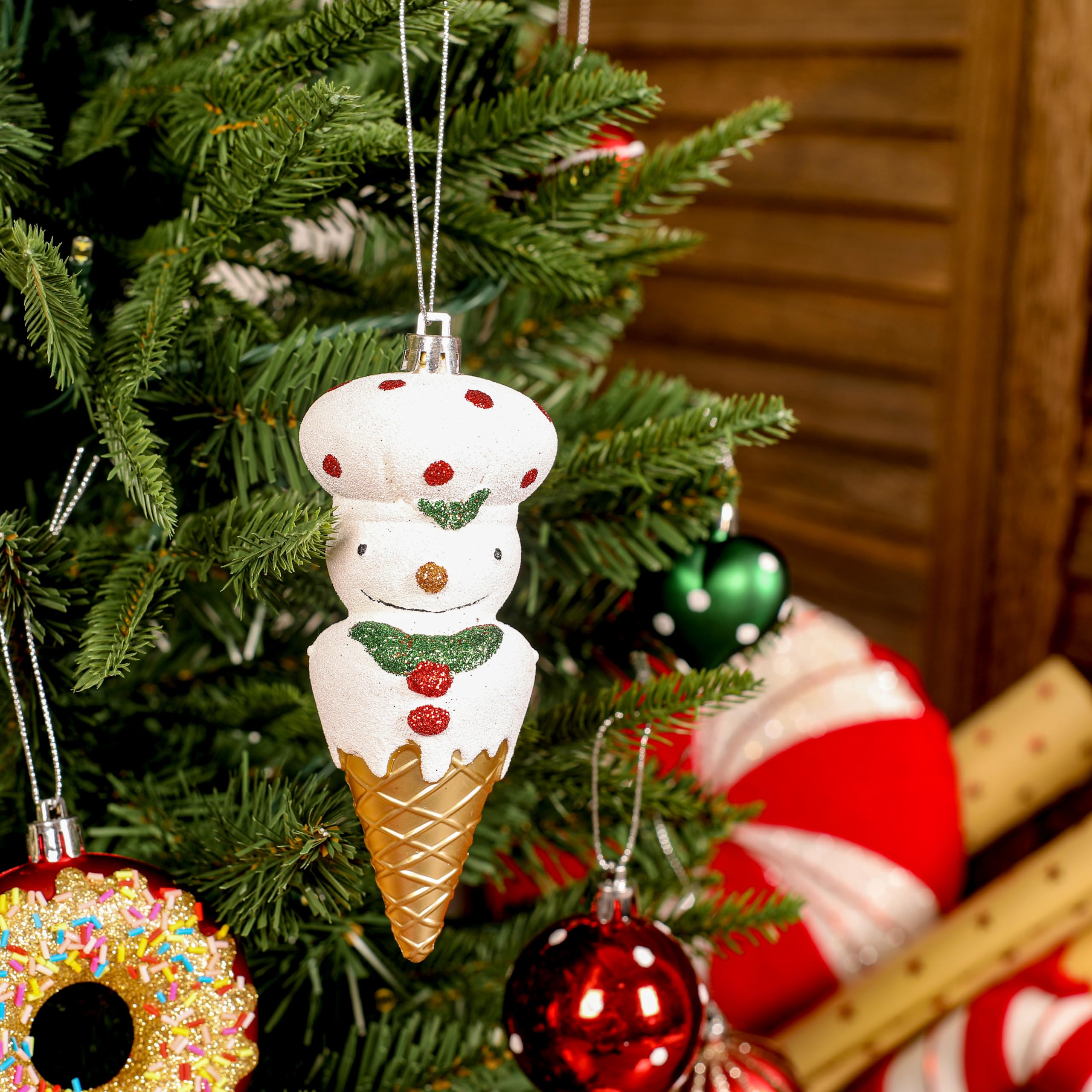 86pcs Red and Green, White Christmas Tree Ball Decorations - SHareconn