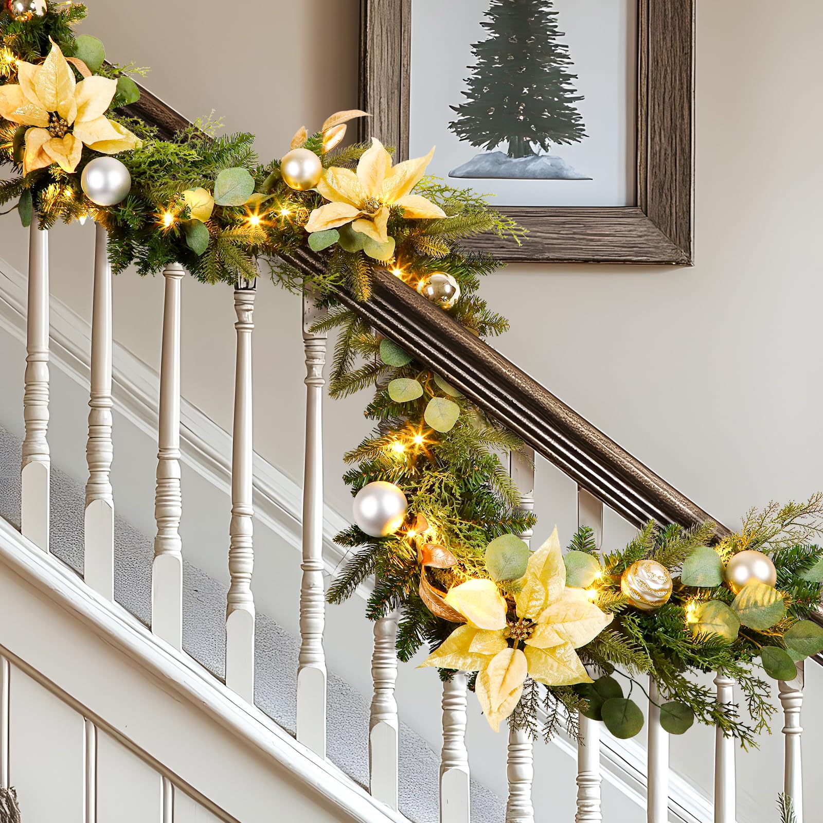 6ft Battery Operated Multi-Colored Lights Artificial Christmas Garland - SHareconn