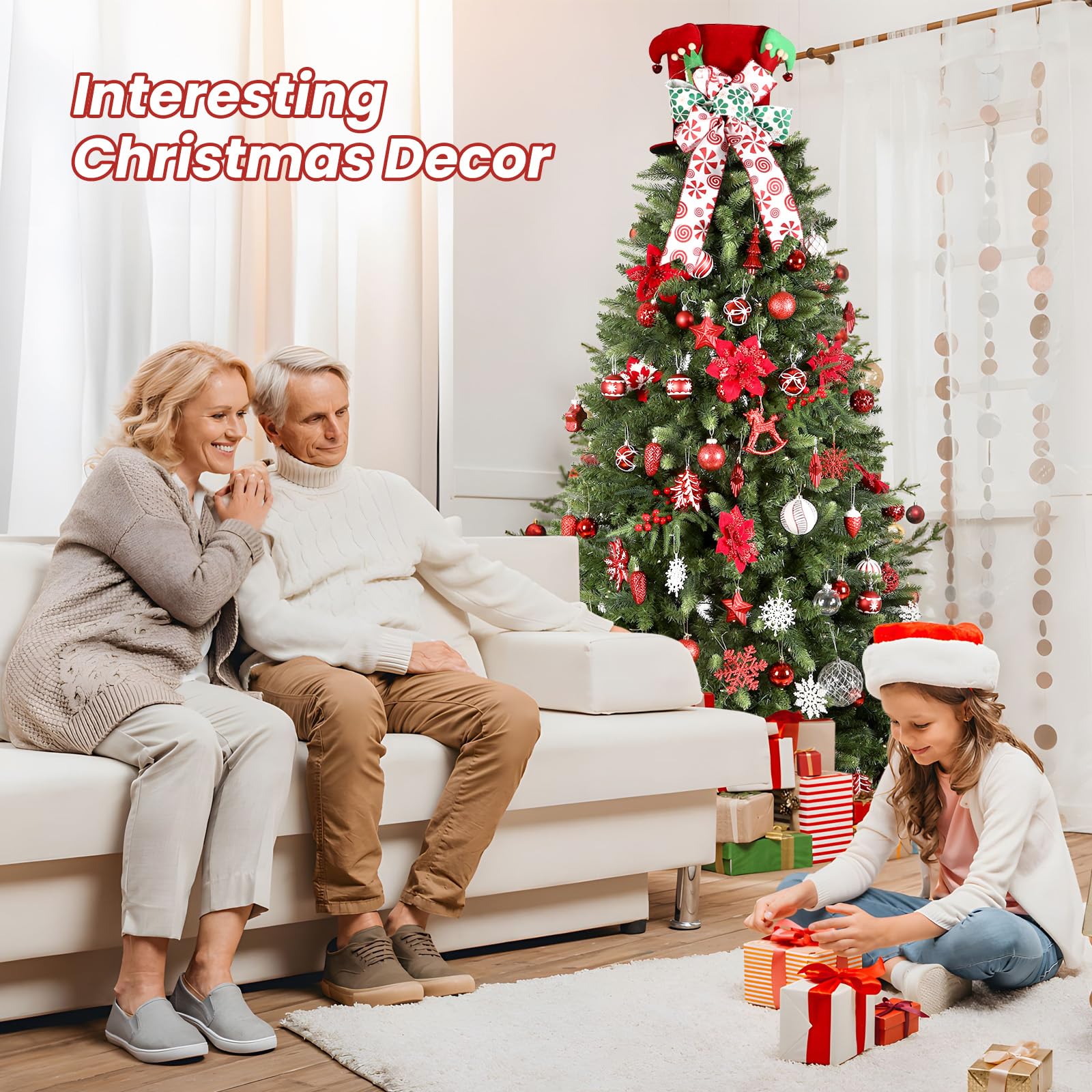 Christmas Tree Topper Hat Lighted - SHareconn