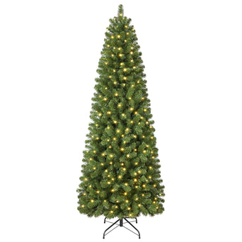 4ft Warm White Lights Classic Artificial Slim Pencil Prelit Christmas Trees
