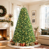 7ft Prelit 300 Warm White Lights Artificial Christmas Tree