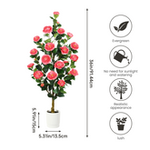 2 Pack Artificial Camellia Tree-Pink - SHareconn