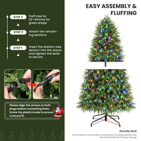 4ft Cypress Spruce Artificial Christmas Tree with RGB Lights - SHareconn