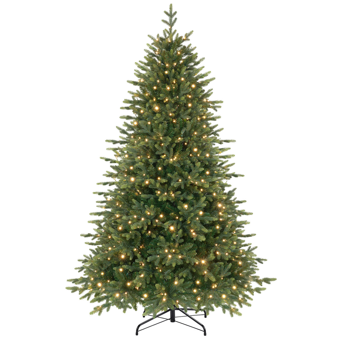 7.5ft Twinkling Balsam Fir Pre-Lit Artificial Christmas Tree, 3148 Branch Tips & 450 LED Lights, 17 Mode with Remote
