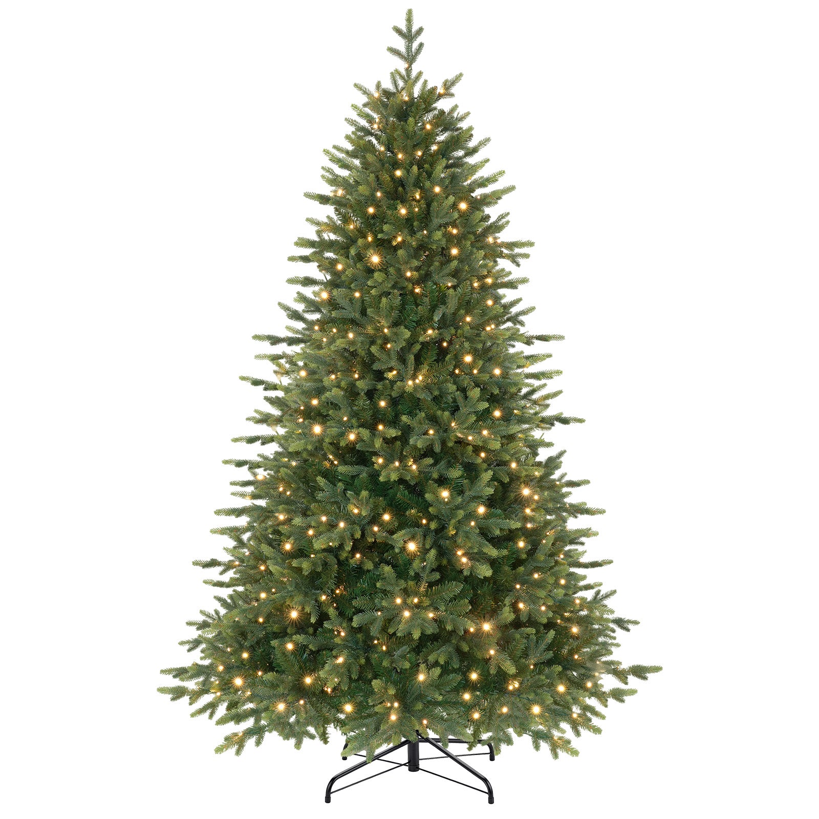 7.5ft Twinkling Balsam Fir Pre-Lit Artificial Christmas Tree, 3148 Branch Tips & 450 LED Lights, 17 Mode with Remote