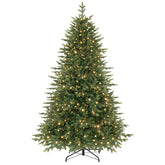 7.5ft Twinkling Balsam Fir Pre-Lit Artificial Christmas Tree, 3148 Branch Tips & 450 LED Lights, 17 Mode with Remote