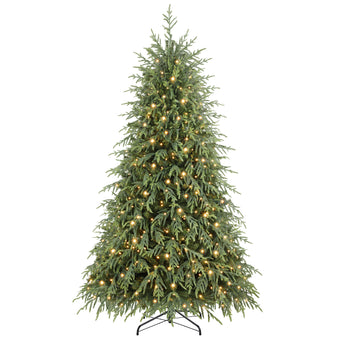 6ft Norfolk Pine Christmas Trees with 17 Modes Multi-Color Lights