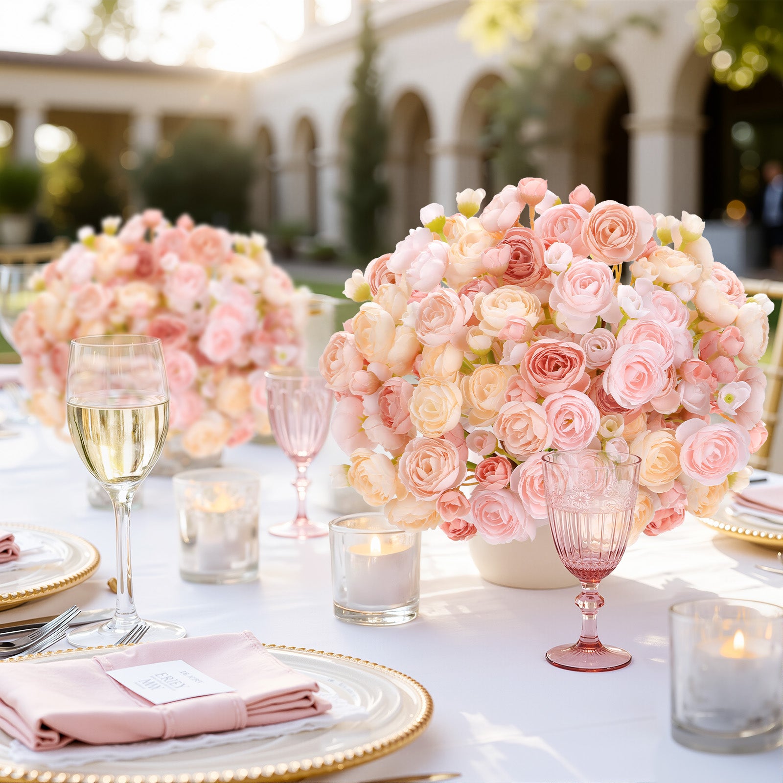 30Pcs Ranunculus Artificial Flowers Faux Silk Mini Ranunculus