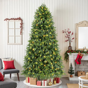 7.5ft Cypress Spruce Artificial Christmas Tree with RGB Lights - SHareconn