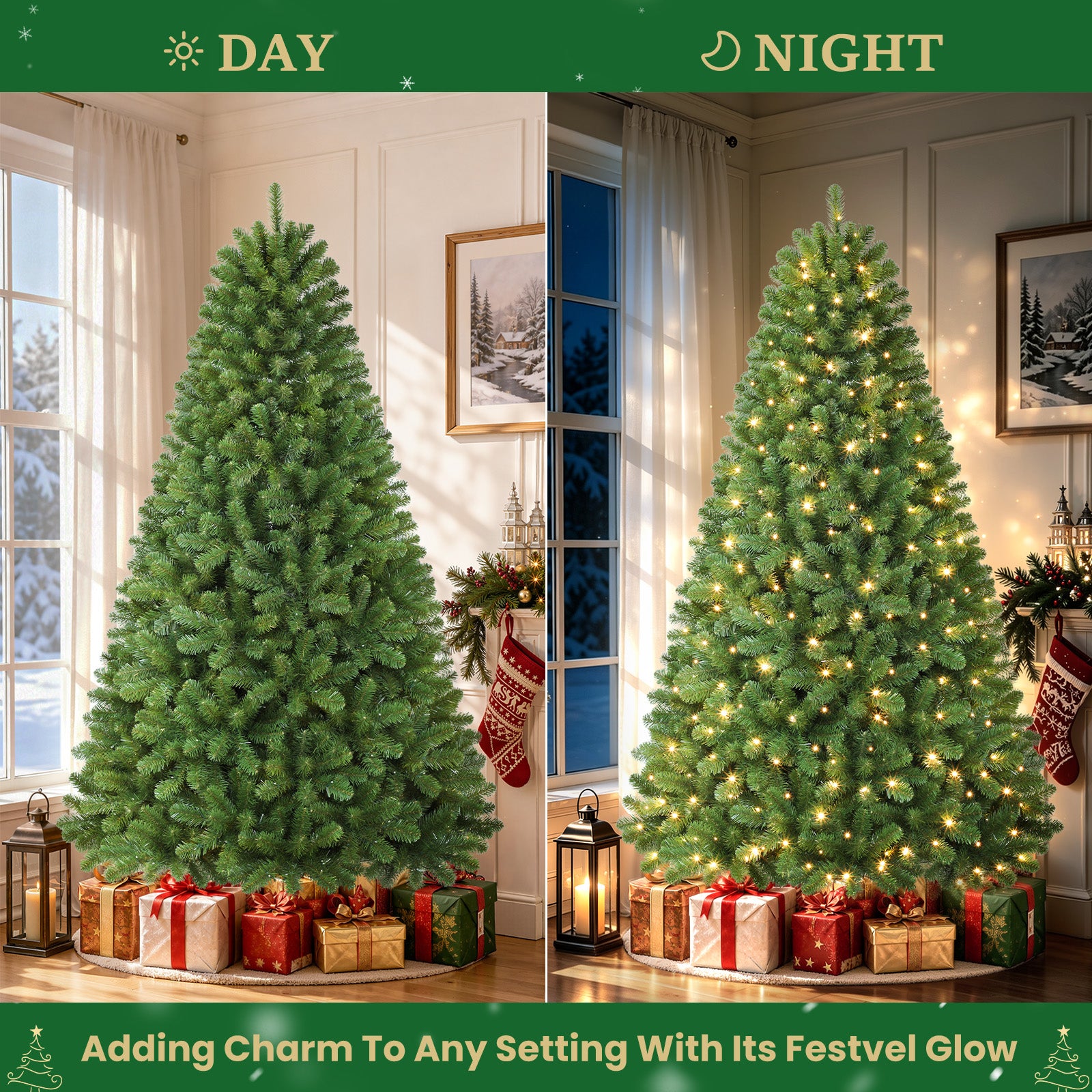 4.5ft Pre-lit Artificial Christmas Tree 100 Warm White Lights