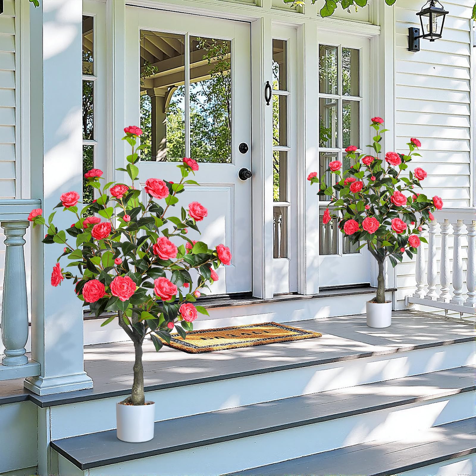 2 Pack Artificial Camellia Tree-Pink