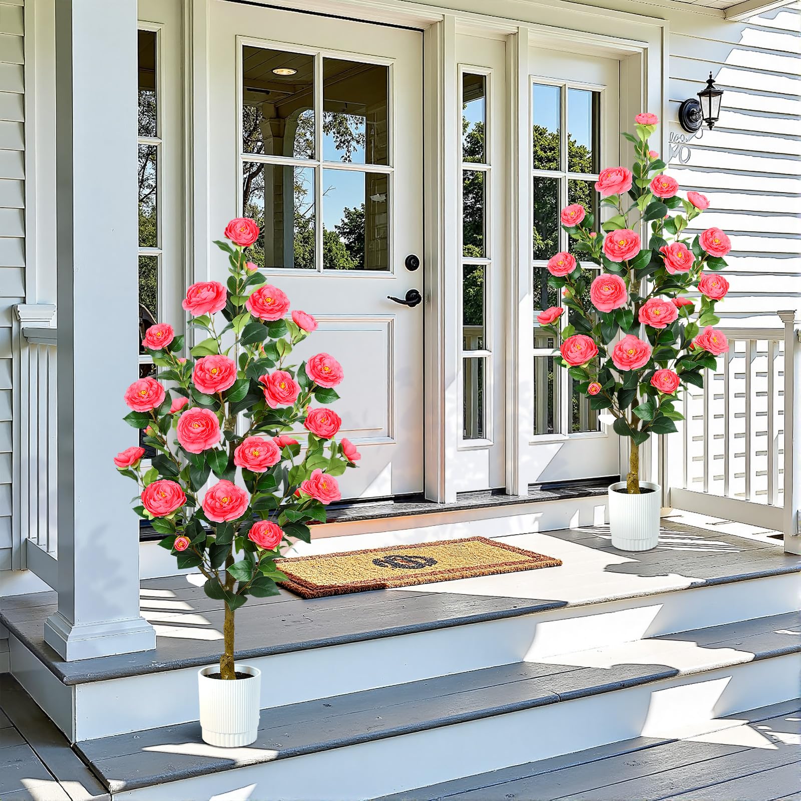 2 Pack Artificial Camellia Tree-Pink