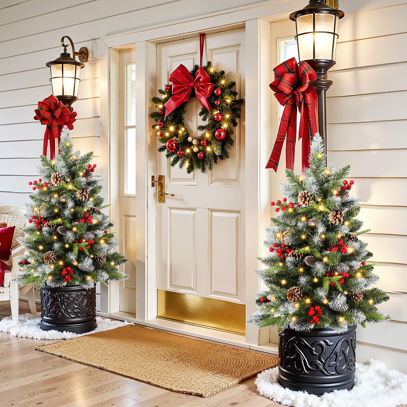 24.5 Inch Lighted Outdoor Christmas Tree with Remote