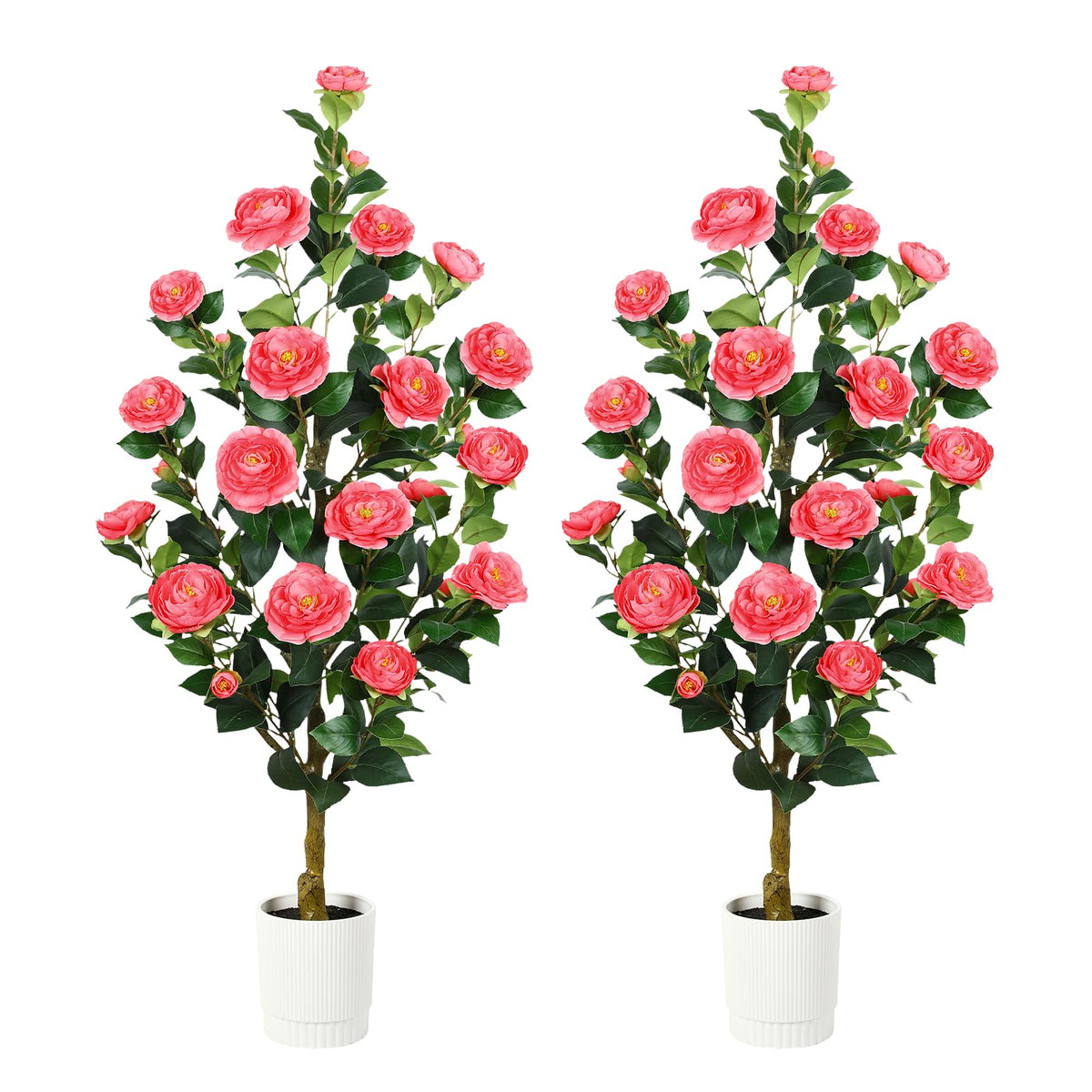 2 Pack Artificial Camellia Tree-Pink