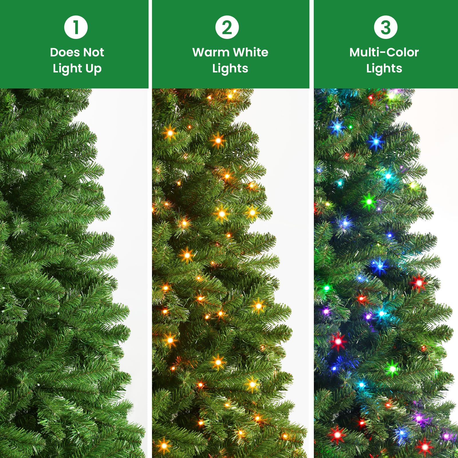 6ft Classic Spruce Artificial Christmas Tree with RGB Lights - SHareconn