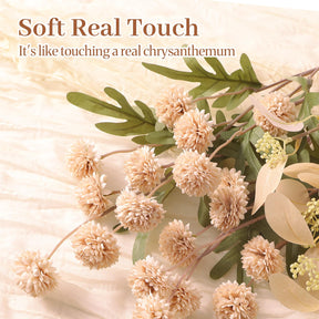 Artificial Pompon Chrysanthemum-Beige,16PCS/32PCS - SHareconn