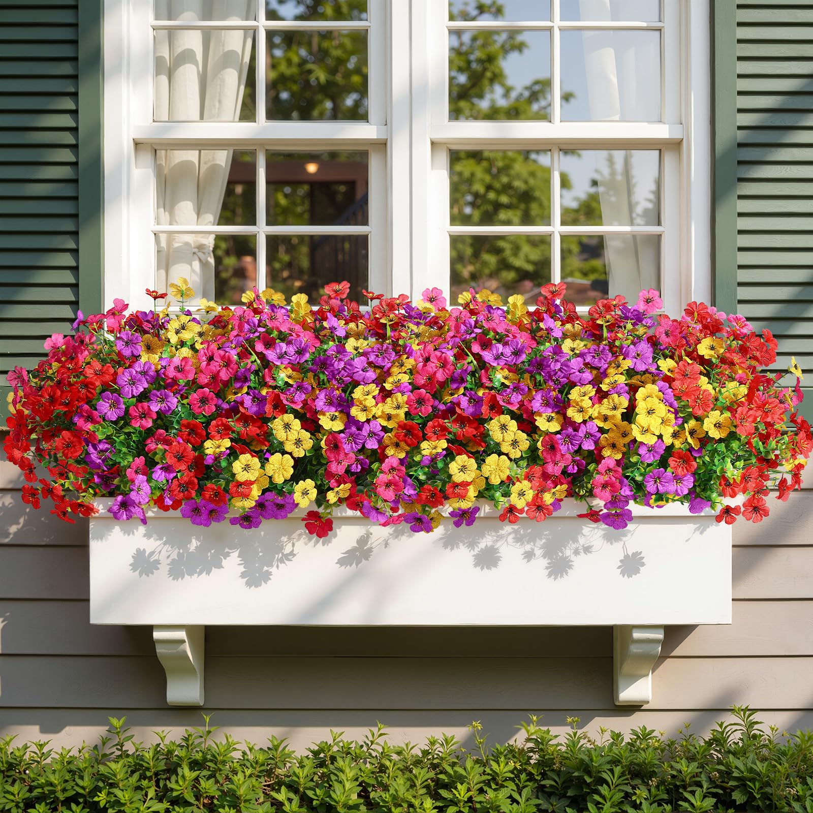 24 Bundles Artificial Faux Flowers Eucalyptus Violets(Mix 4 Colors) - SHareconn