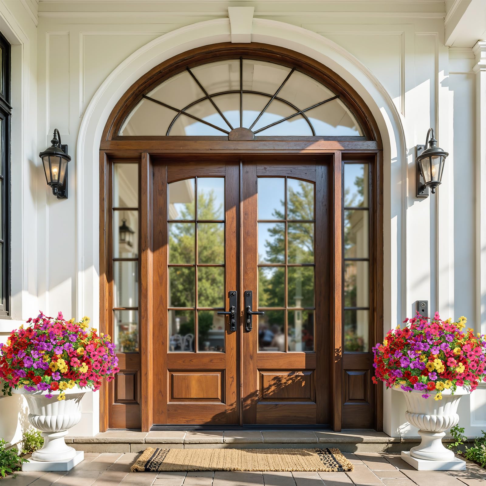 24 Bundles Artificial Faux Flowers Eucalyptus Violets(Mix 4 Colors) - SHareconn