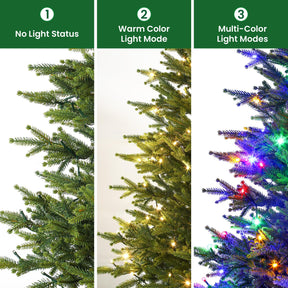 Small artificial Christmas tree with multi-color LED lights, remote control, from SHareconn, perfect for tabletop holiday decor.