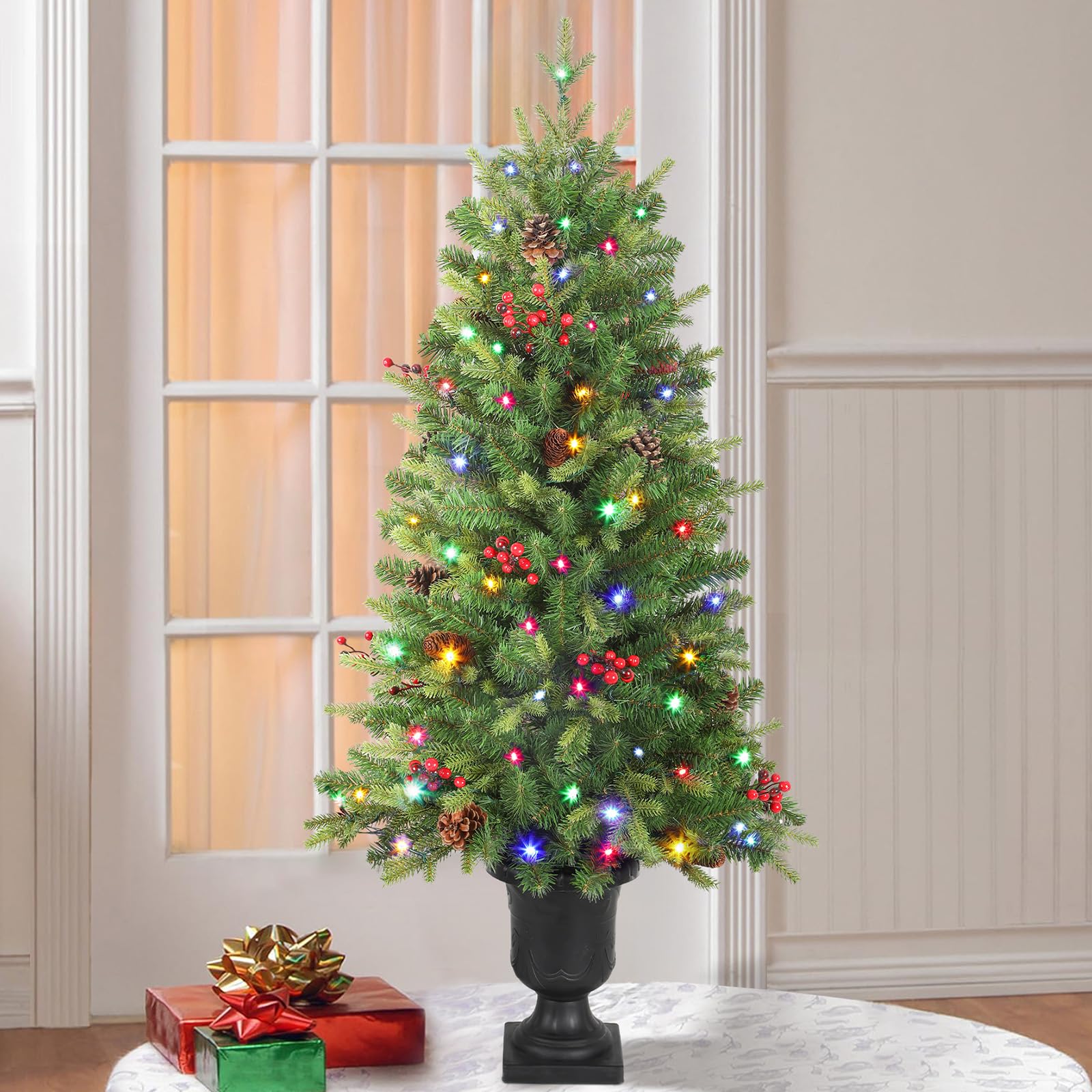 Pre-lit Artificial Christmas Tree Mini Entrances Tree - SHareconn