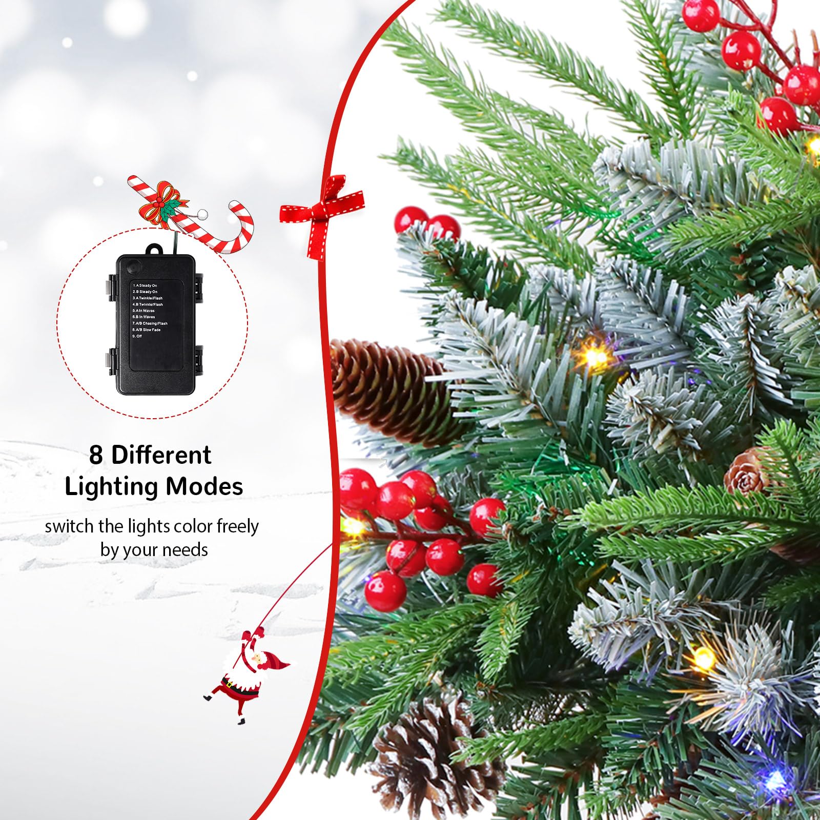 18 Inch Lighted Outdoor Christmas Tree with Remote - SHareconn