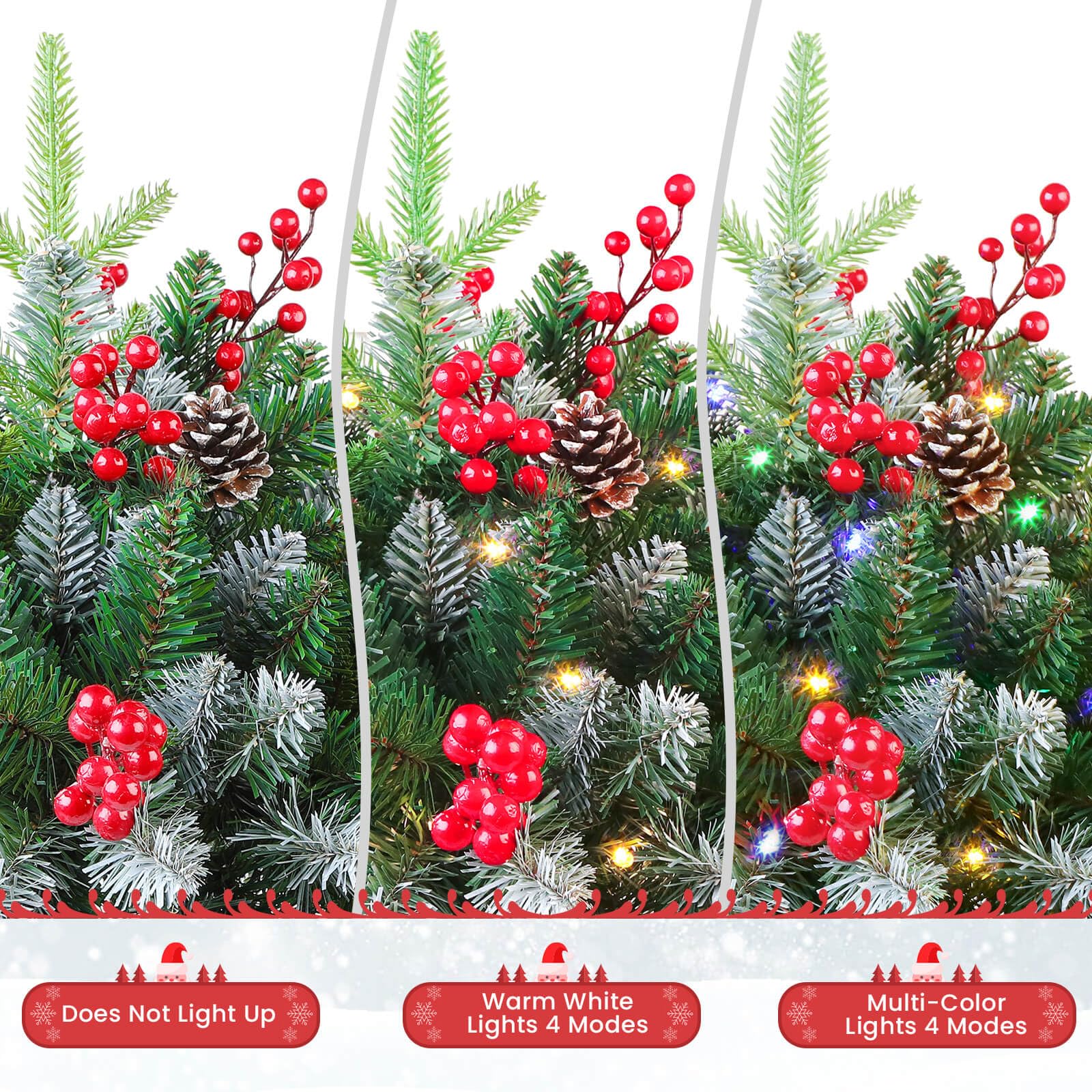 18 Inch Lighted Outdoor Christmas Tree with Remote - SHareconn