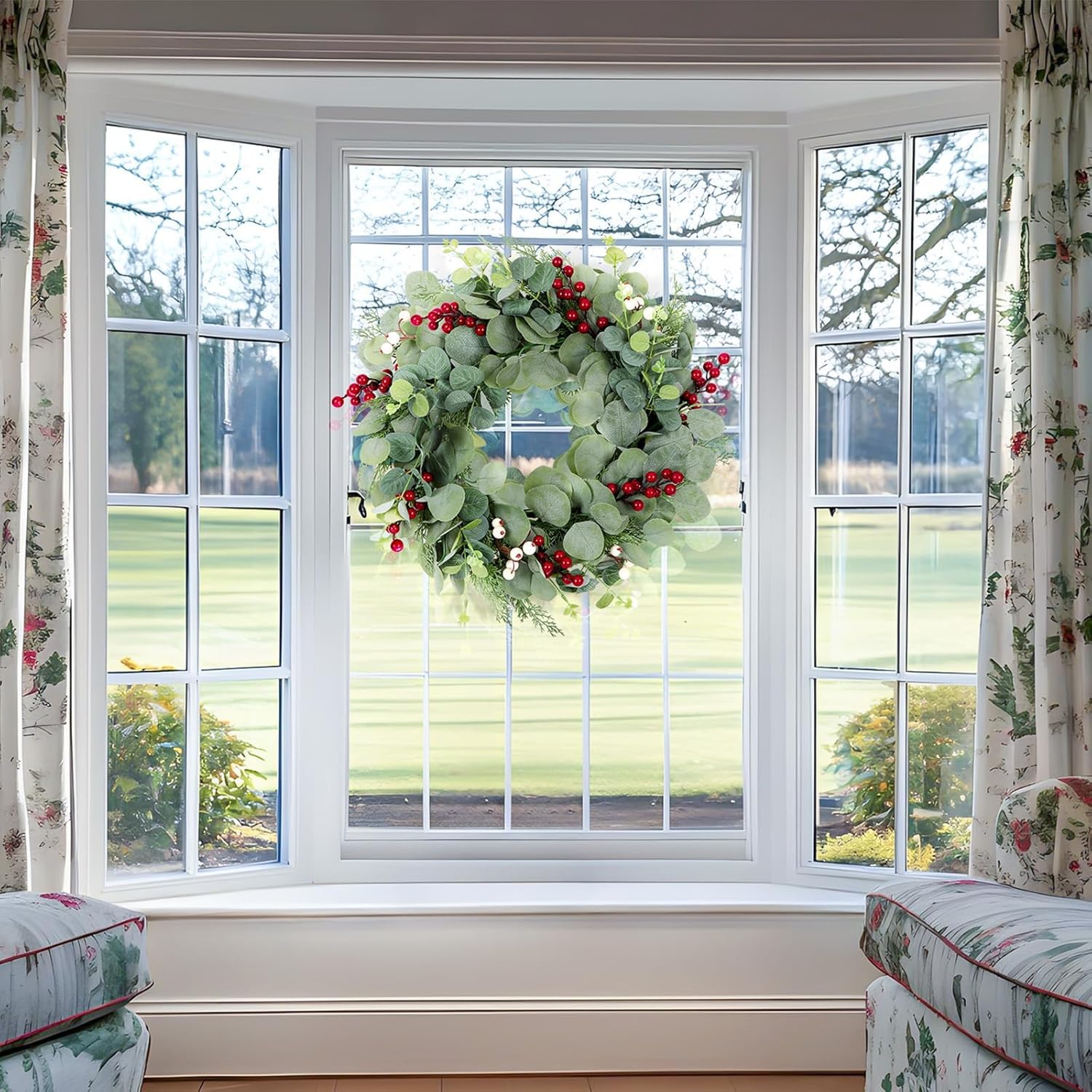 Artificial Christmas Eucalyptus Garland 20 Inch Green - SHareconn