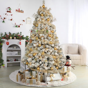 30ct 2.36 Inch Gold & White Christmas Tree Balls Ornaments - SHareconn